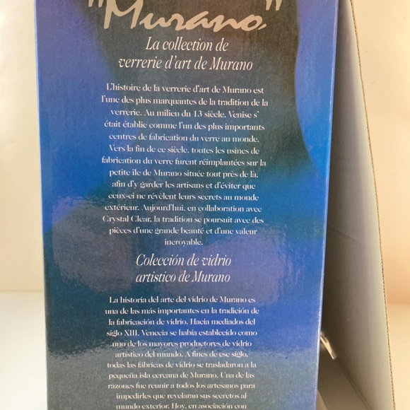 MuranoI 10”Triangle Bowl Multi Color Freeform Glass - Picture 8 of 15